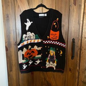 Croft & Barrow Halloween Costume Vest Black and Orange